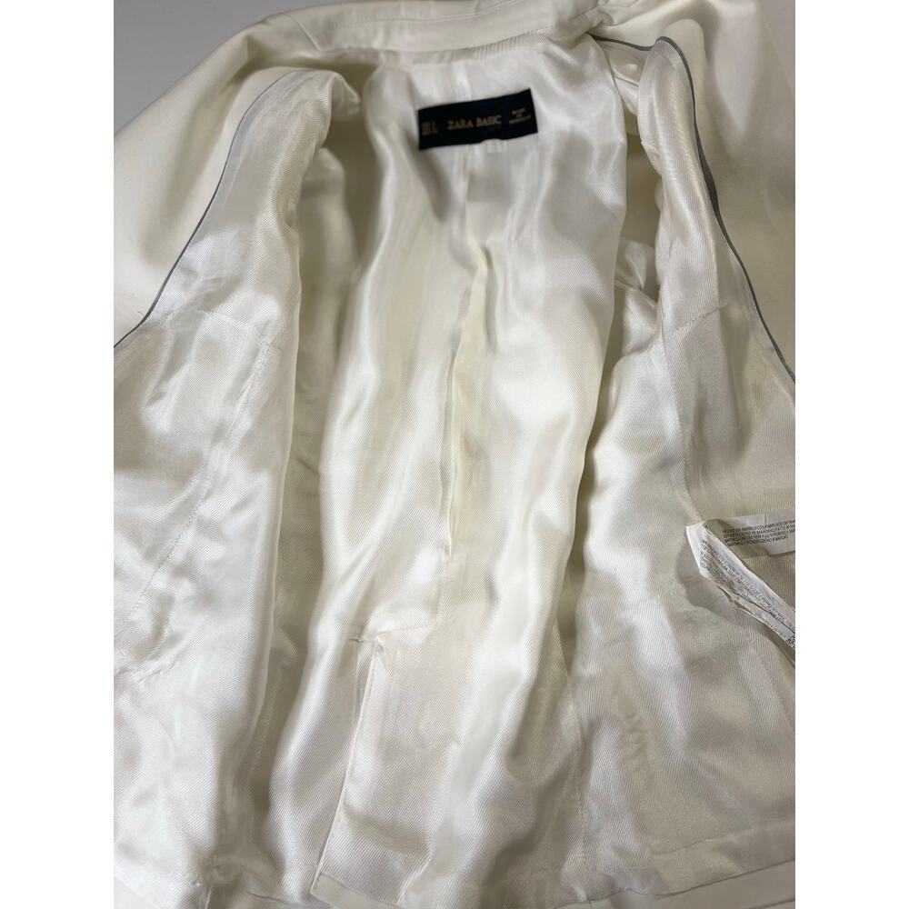 Zara Basic White Jacket Blazer S - image 8
